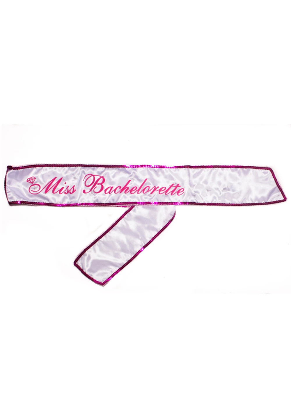 Little Genie Miss Bachelorette Flashing Sash - White 2 Little Genie Miss Bachelorette Flashing Sash - White - Image 2