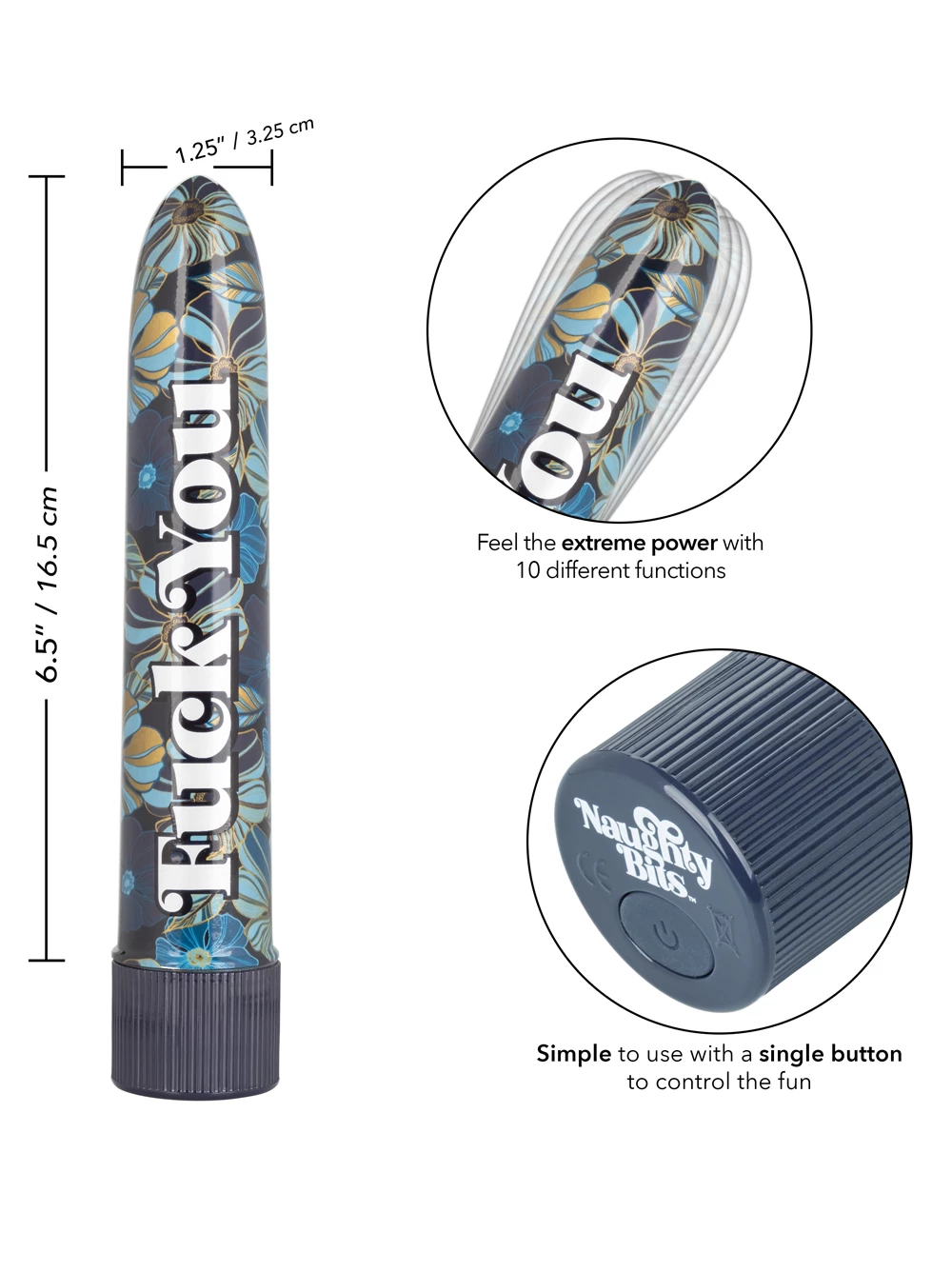 Cal Exotics Naughty Bits F*ck You Vibrator 4 Cal Exotics Naughty Bits F*ck You Vibrator - Image 4