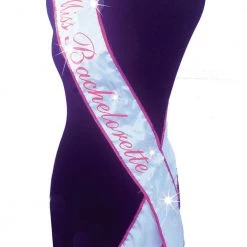 Little Genie Miss Bachelorette Flashing Sash - White