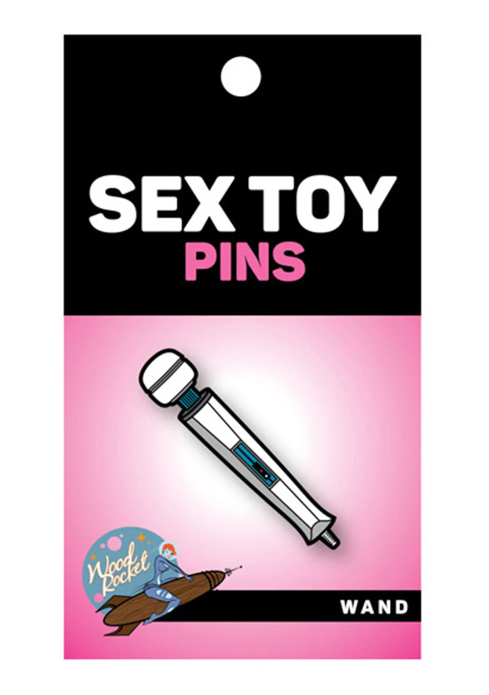 Wood Rocket Magic Wand Pin 2 Wood Rocket Magic Wand Pin - Image 2