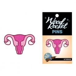 Wood Rocket Uterus Pin