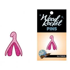 Wood Rocket Clitoris Pin