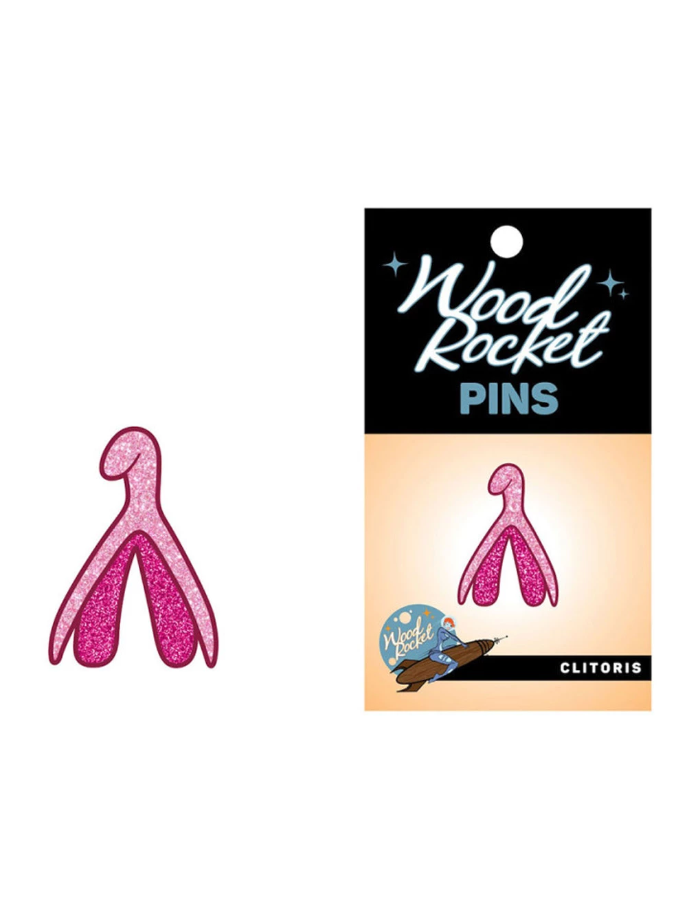Wood Rocket Clitoris Pin 1 Wood Rocket Clitoris Pin