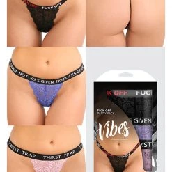 Fantasy Lingerie Fuck Off Panty 3-Pack