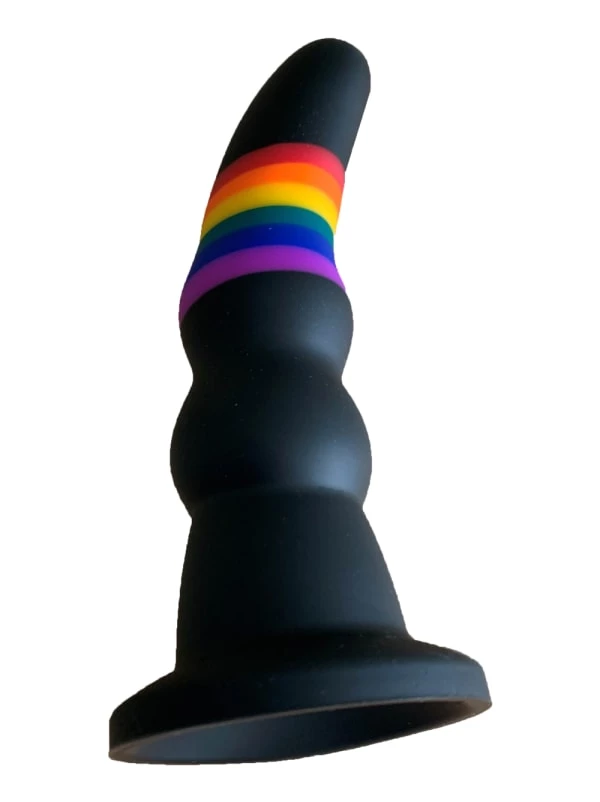 Good Vibes Toys Rainbow Bright Silicone Dildo 1 Good Vibes Toys Rainbow Bright Silicone Dildo