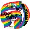 Hott Products Engaygement Rainbow Style Caution Party Tape