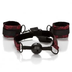 Cal Exotics Scandal Breathable Ball Gag With Cuffs